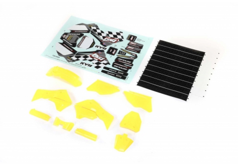 Losi Promoto-MX 1/4 RC Motorcycle Bodyshell Yellow with Wraps Z-LOS260003