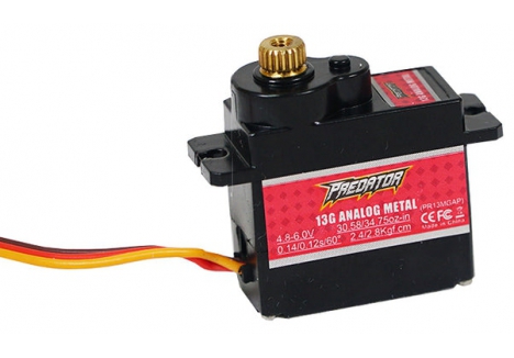 Predator 13G Analog Metal Gear Servo Reverse With 300mm Wire Box Version (for 80mm Futura V2 & V3/ 70mm A-10 V2)