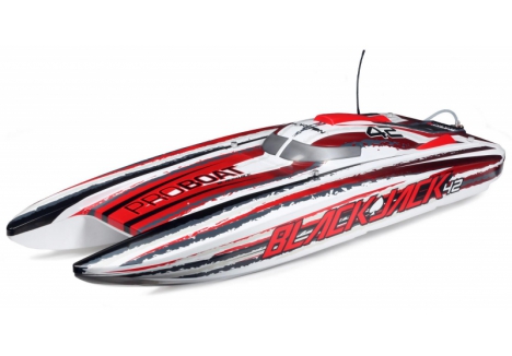 Pro Boat Blackjack 42 1/6 8S Brushless RC Catamaran RTR White Red PRB08043T2
