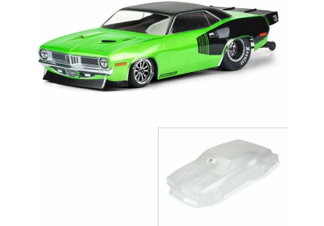 Pro-Line 1/10 1972 Plymouth Barracuda Clear RC Drag Car Body PRO3550-00
