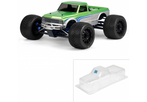 Pro-Line 1/8 1972 Chevy C-10 Long Bed Clear RC Monster Truck Body PRO3227-00