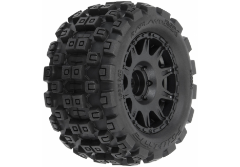 Pro-Line Badlands MX 1/18 RC Monster Truck Tires MTD Black G-PRO1024110