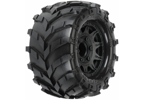 Pro-Line Masher 1/10 2.8 inch Monster Truck Pre-Mounted Tyres Black G-PRO1192-10