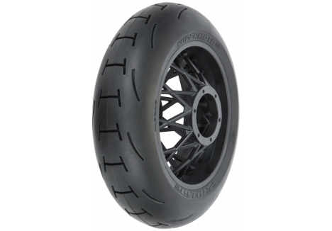 Pro-Line Supermoto 2.0 1/4 RC Motorcycle Rear Tyre Wheel Black G-PRO1024510