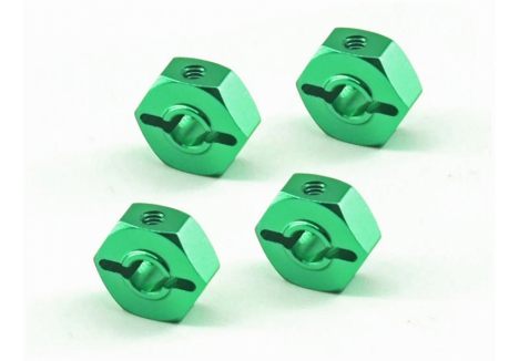 RC Overhaul 12mm Wheel Hex Green Aluminium 4pcs Losi LMT Mini G-RCO-LOS02G
