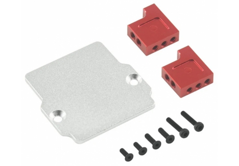 RC Overhaul Aluminium Servo ESC Mount for Grom Red G-RCO-AR027R