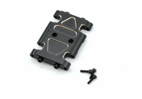 RC Overhaul Centre Skid Plate Black Brass AX24 G-RCO-AX001