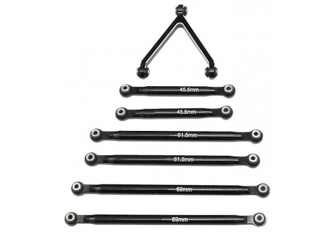 RC Overhaul Lower Tie Rod Set Black Aluminium SCX24 G-RCO-AX022