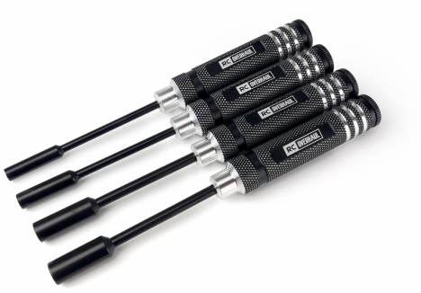 RC Overhaul Nut Driver Set 4/5.5/7/8mm Black T-RCO-TL002N