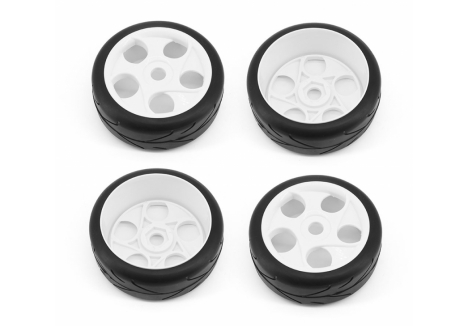 RC Overhaul RCO 1/8 Buggy On Road Wheel & Tyre Set White G-RCO-UN004