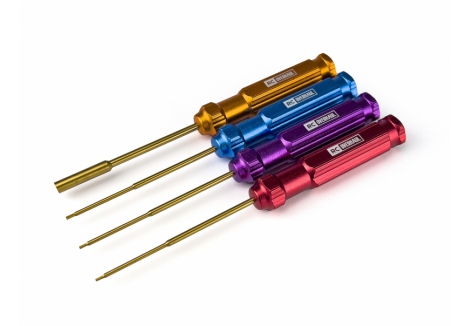 RC Overhaul SCX24 4-Piece Tool Set with Hex Drivers and Nut Wrench T-RCO-TL001