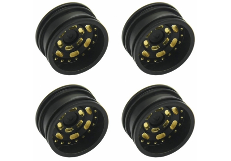 RC Overhaul Wheel Set Offset Black Brass 4pcs 1/30 SCX30 G-RCO-AX050
