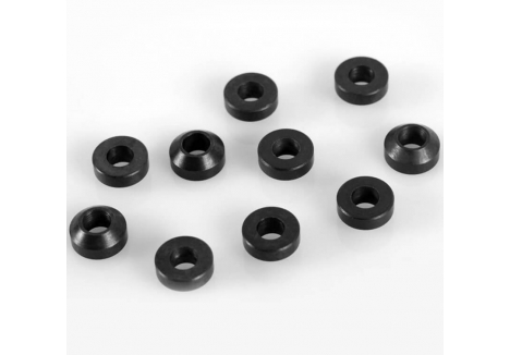 RC4WD HEAVY DUTY STEEL BLACK 3MM CON WASHERS (10) Z-S0843