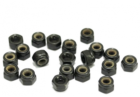 RC4WD NYLOCK NUTS M3 (BLACK) Z-S0629