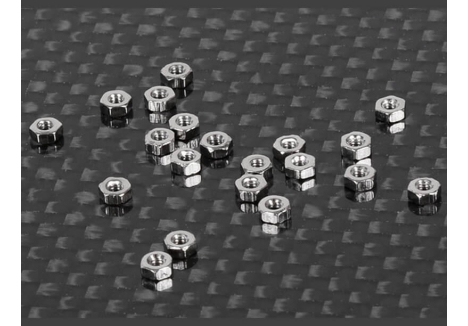 RC4WD Regular M1.6 Nuts Silver Pack of 20 Z-S1230