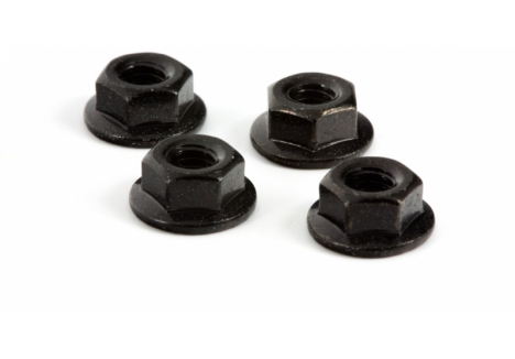 Serrated Flange Wheel Nut 4mm (4)