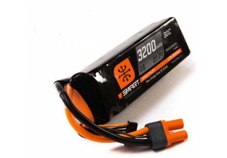 Spektrum 6S 22.2V 3200mAh 30C Smart LiPo Battery IC5 SPMX32006S30