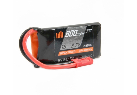 Spektrum 800mAh 1S 3.7V 30C LiPo Battery JST SPMX8001S30