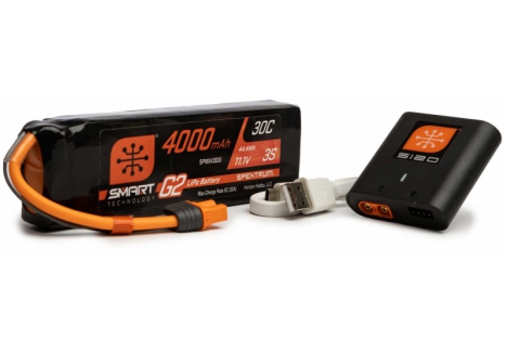Spektrum Smart G2 Powerstage Air 3S 4000mAh LiPo Battery Bundle O-SPMXPSA300