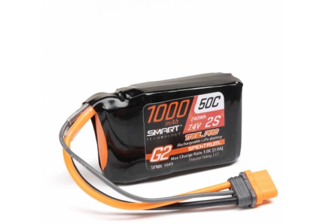 SPM 7.4V 1000mAh 2S 50C Smart G2 Trail Pro LiPo Battery: IC2 O-SPMX-1049