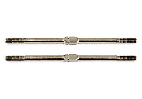 Team Associated FT Titanium Turnbuckles 3x67mm Silver (2) AS1408