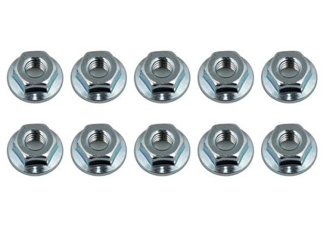 Team Associated M4 Serrated Wheel Nuts Silver Steel AS91826