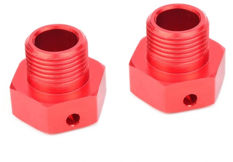 Team Corally Wheel Hex Adapter Wide RTR Aluminium Red 2 Pieces C-00180-329
