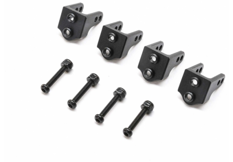 TLR Aluminum Upper Shock Mount, Black: Mini LMT (4) Z-TLR314010