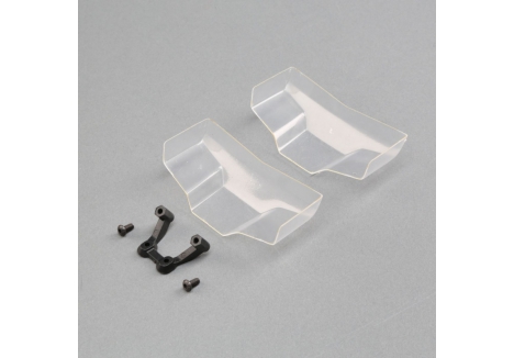 TLR Low Front Wing Clear with Mount (2): 22 5.0 Z-TLR330010