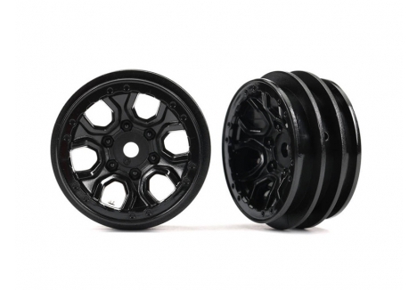 Traxxas 1.0in RC Wheels Black Pair TRX9770
