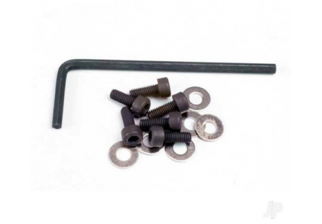 Traxxas 3x8mm Cap Head Machine Screws with Split Washers and 2.5mm Hex Wrench TRX1552
