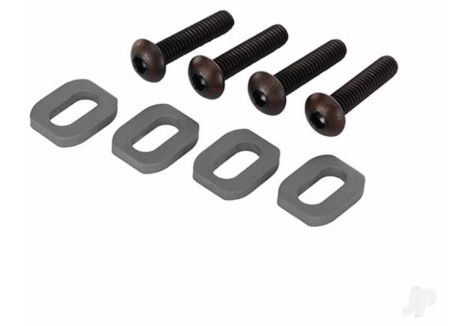 Traxxas Aluminium Motor Mount Washers Grey-Anodised 4 Pack TRX7759-GRAY