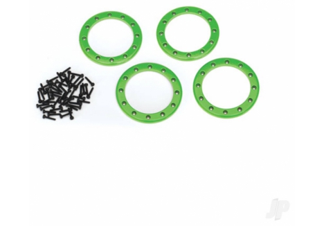 Traxxas Beadlock rings, Green (2.2in) (Aluminium) (4 pcs) / 2x10 CS (48) TRX8168G