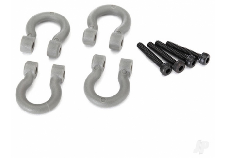 Traxxas Bumper D-Rings Grey Front Rear 2.0x12mm Screws RC Crawler TRX8234