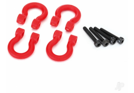 Traxxas Bumper D-Rings, Red (Front or Rear) / 2.0x12 CS (4 pcs) TRX8234R