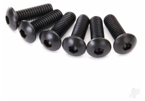Traxxas Button Head Machine Screws 2.5x8mm Hex Drive Black TRX2617