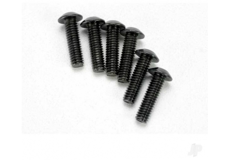Traxxas Button Head Machine Screws 4x14mm Hex Drive Black Pack of 6 TRX3938