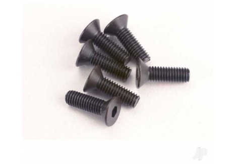 Traxxas Countersunk Machine Screws 3x10mm Hex Drive M3 Black TRX2551
