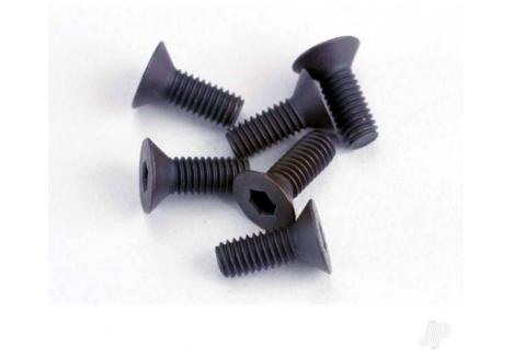 Traxxas Countersunk Machine Screws M3 3x8mm Hex Drive Black TRX2550