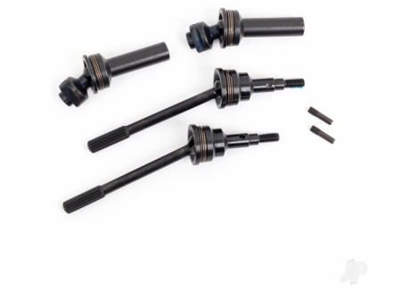 Traxxas Driveshafts, front, extreme heavy duty, steel-spline constant-velocity with 6mm stub axles (complete assembly) (2) (for use with #9080 upgrade kit) TRX9051R