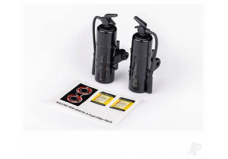 Traxxas Fire Extinguisher Pair Black Replica with Decals TRX8422-BLK