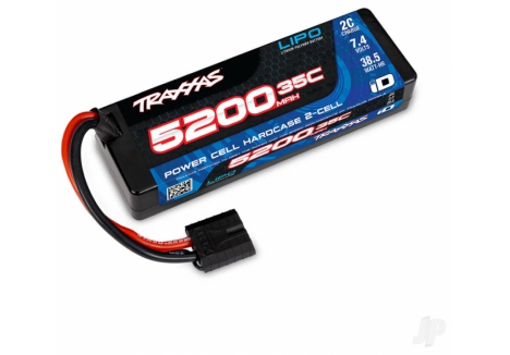 Traxxas LiPo 5200mAh 7.4V 2-Cell 35C RC Battery Hard Case TRX2844R