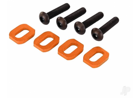 Traxxas Motor Mount Washers Aluminium 4x18mm Orange Anodised TRX7759-ORNG