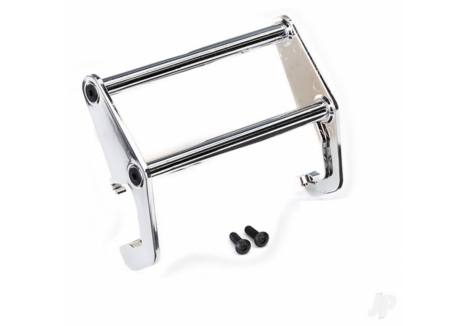 Traxxas Push bar, bumper (Chrome) (fits #8069 bumper) TRX8066
