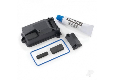 Traxxas Receiver box cover (compatible with #8224 receiver box & #2260 BEC) / foam pads / seals / silicone grease TRX8224X