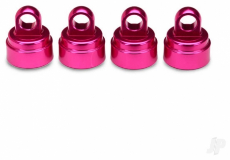 Traxxas Shock Caps Aluminium Pink Anodised Ultra Shocks 4 Piece TRX3767P