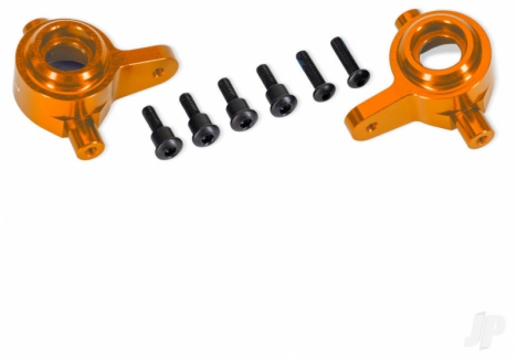 Traxxas Steering Blocks 6061-T6 Aluminium Left Right Orange TRX9064-ORNG