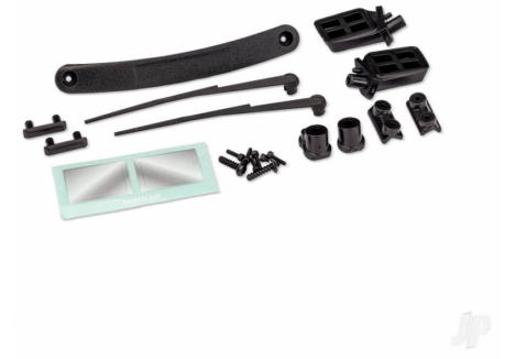 Traxxas TRX-4 Nissan Pathfinder Replacement Body Trim Pieces Mirrors Wipers TRX11017