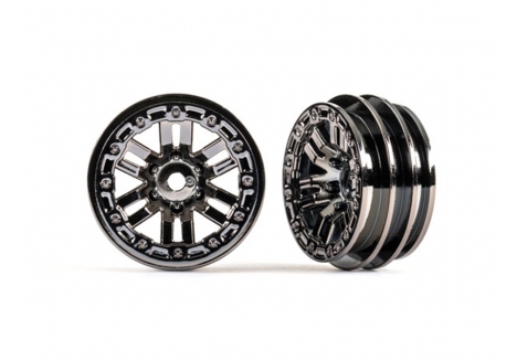 Traxxas Wheel 1.0in Black Chrome 2 Pcs TRX9768-BLKCR