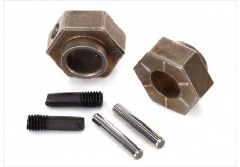 Traxxas Wheel Hubs, 12mm hex (2 pcs) / stub axle pins (2 pcs) (Steel) TRX8269